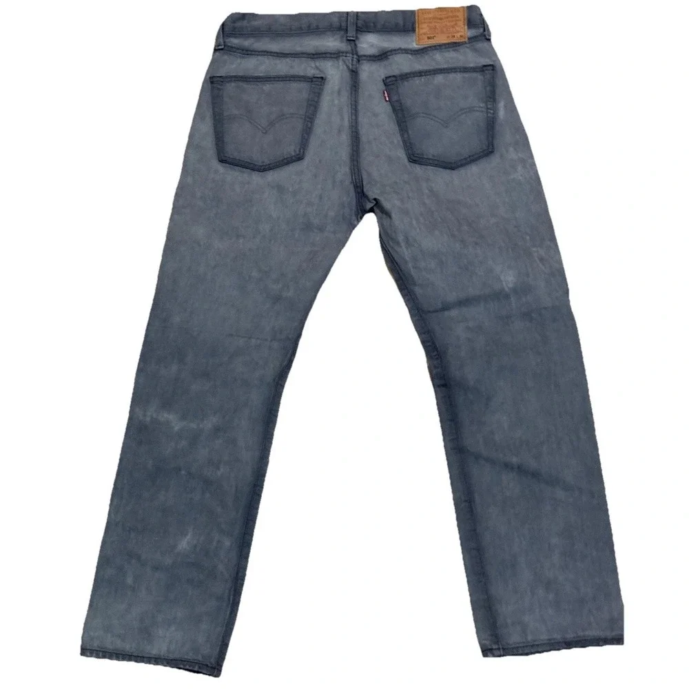 Levis Premium Mens 501 Faded Black Button Fly Straight Leg Jeans-Size 34x30‎ EUC